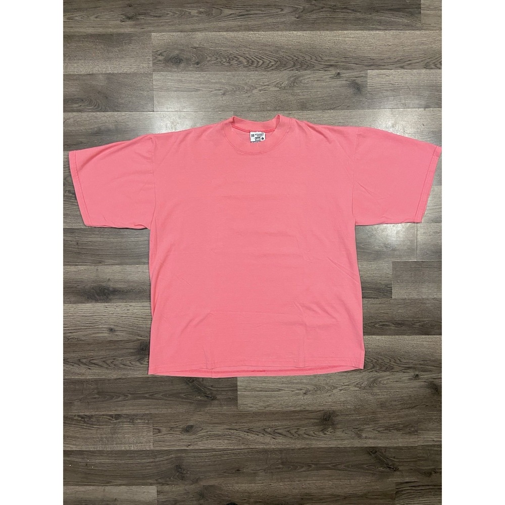 Vintage‎ 80s lee sturdy shirt size large pink blank cotton